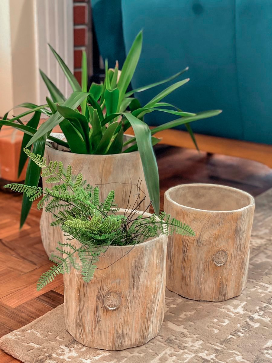 Cachepot Tronco Decorativo